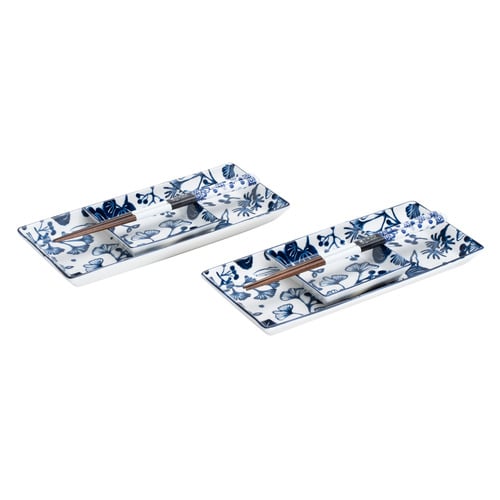 6 Piece Flora Japonica Sushi Plate Set