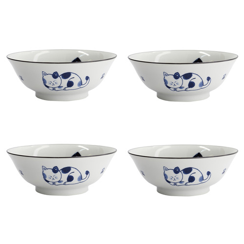 Kawaii Cat Neko Blue Cat 20cm Ramen Bowls