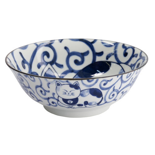 Kawaii Cat Neko Swirl Cat 20cm Ramen Bowls
