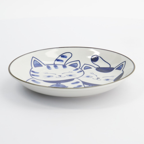 Kawaii Cat Neko Twin Cat 16.5cm Plates