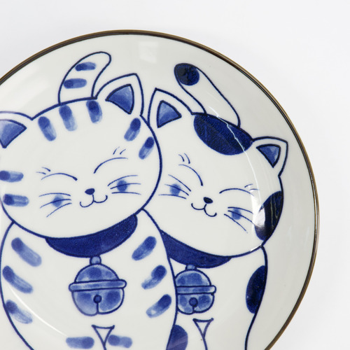 Kawaii Cat Neko Twin Cat 16.5cm Plates