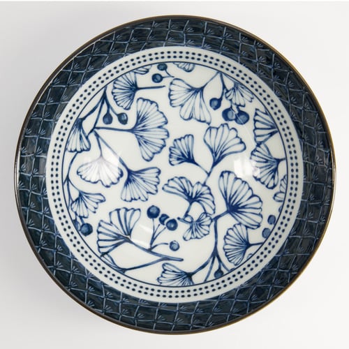 Flora Japonica Gingko 21cm Porcelain Ramen Bowls