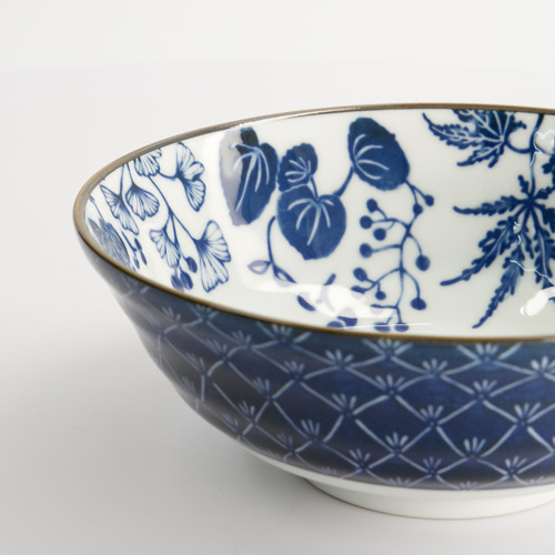 Flora Japonica Crane 21cm Porcelain Ramen Bowls