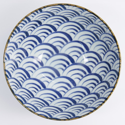 Natsu Nami 18cm Porcelain Ramen Bowls
