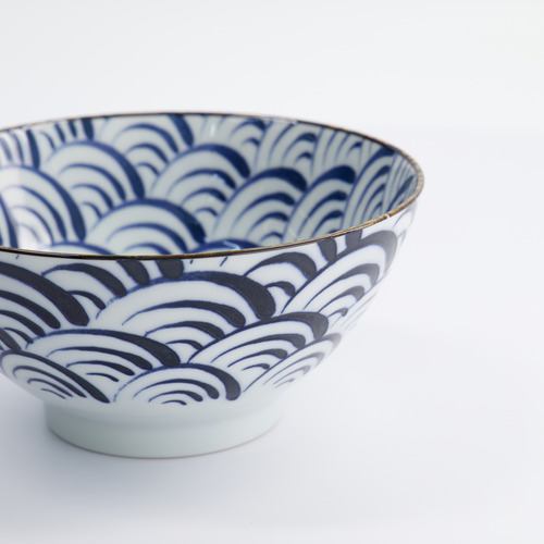 Natsu Nami 18cm Porcelain Ramen Bowls