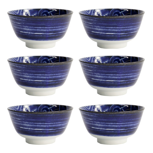 Japonism Blue Carp Porcelain Tayo Bowls