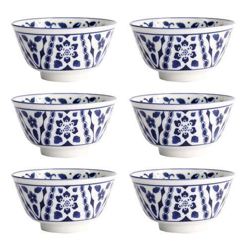 Tokyo Blue Maizuru Porcelain Rice Bowls