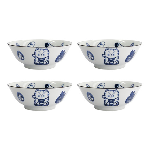 Kawaii Cat Neko Twin Cat 19.7cm Ramen Bowls
