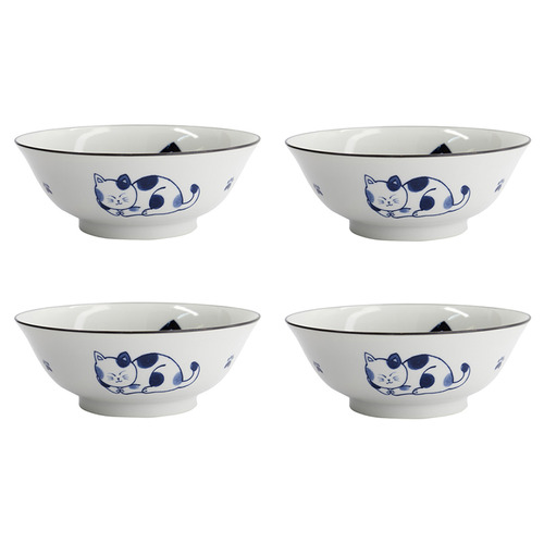 Kawaii Cat Neko Blue Cat 19.7cm Ramen Bowls