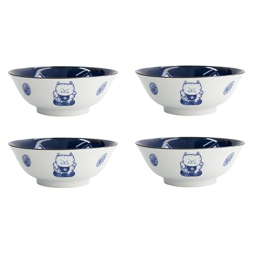 Kawaii Cat Neko White Cat 19.7cm Ramen Bowls
