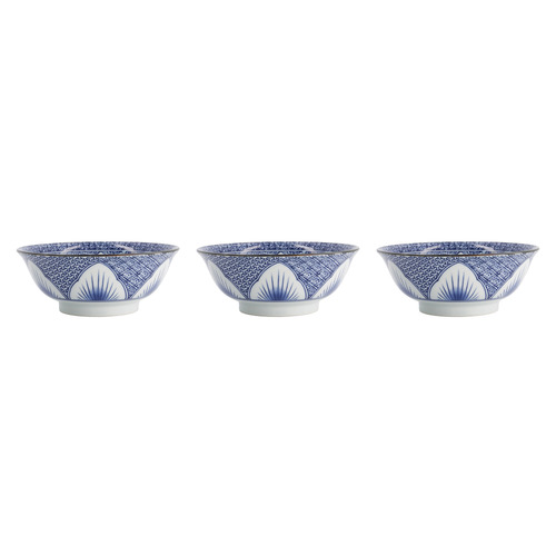 Lily Flower 20.5cm Porcelain Ramen Bowls