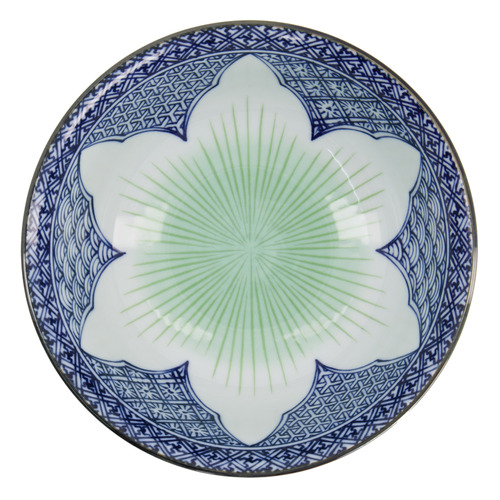 Lily Flower 20.5cm Porcelain Ramen Bowls