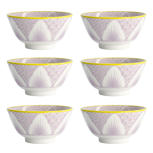 Lily Flower 13.5cm Porcelain Rice Bowls