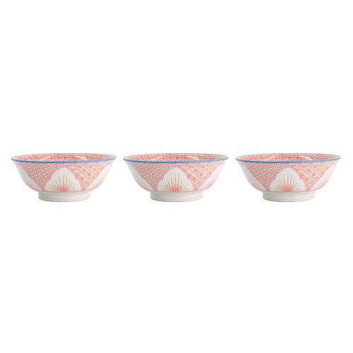 Lily Flower 20.5cm Porcelain Ramen Bowls