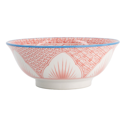 Lily Flower 20.5cm Porcelain Ramen Bowls