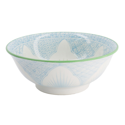 Lily Flower 20.5cm Porcelain Ramen Bowls
