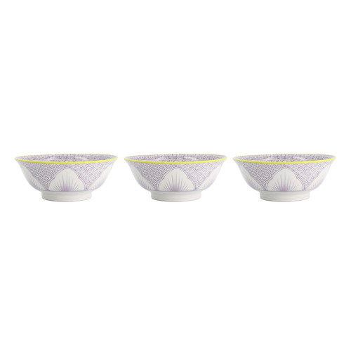 Lily Flower 20.5cm Porcelain Ramen Bowls
