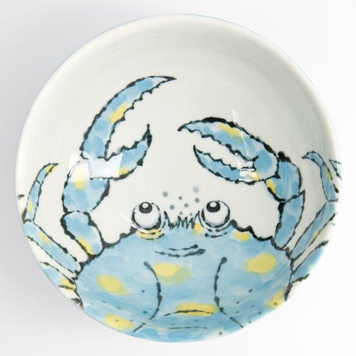 Seafood Crab 19cm Porcelain Ramen Bowls