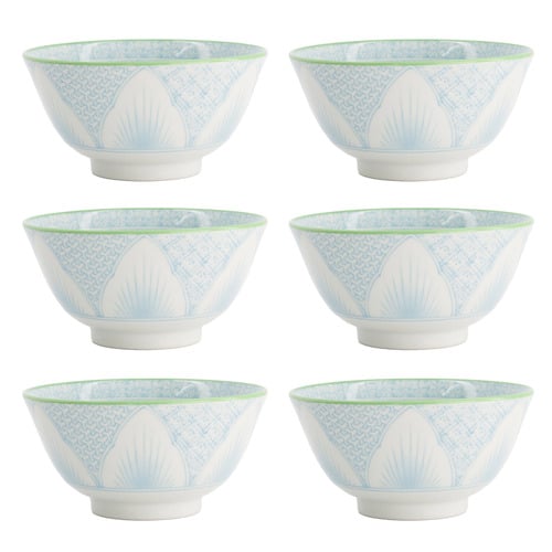 Lily Flower 13.5cm Porcelain Rice Bowls