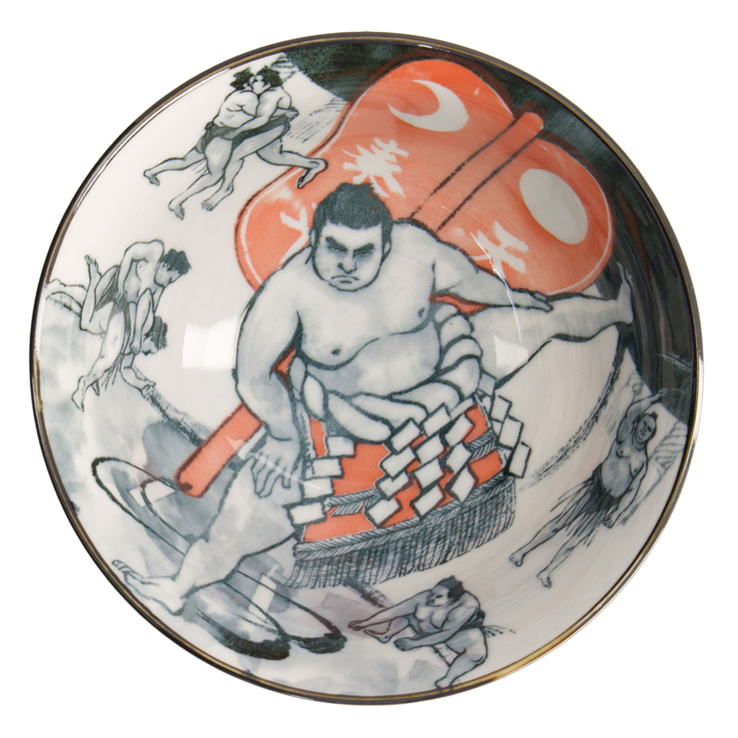 Asakusa Sumo Porcelain Bowls
