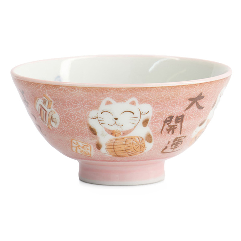 Kawaii Fortune Porcelain Rice Bowls