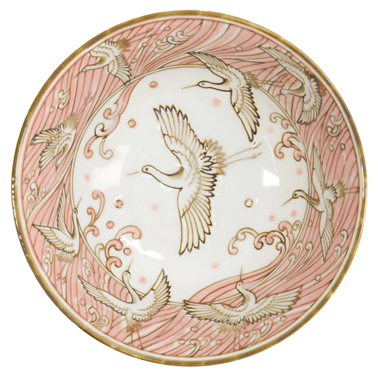 Pink Crane Porcelain Tayo Bowls