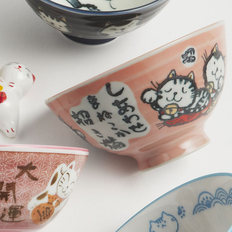 Kawaii Blessed Porcelain Rice Bowls
