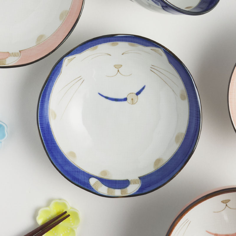 Kawaii Neko Cat 15 x 7cm Porcelain Tayo Bowls