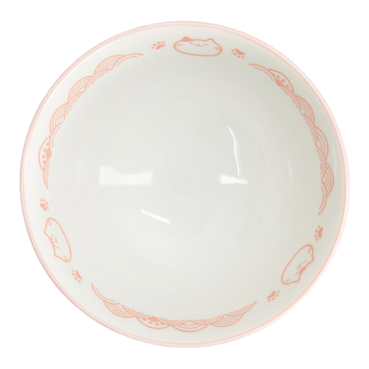 Kawaii Nami Porcelain Rice Bowls