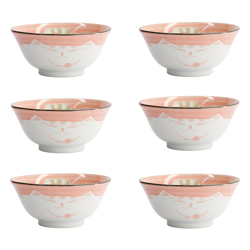 Kawaii Neko Cat 15 x 7cm Porcelain Tayo Bowls