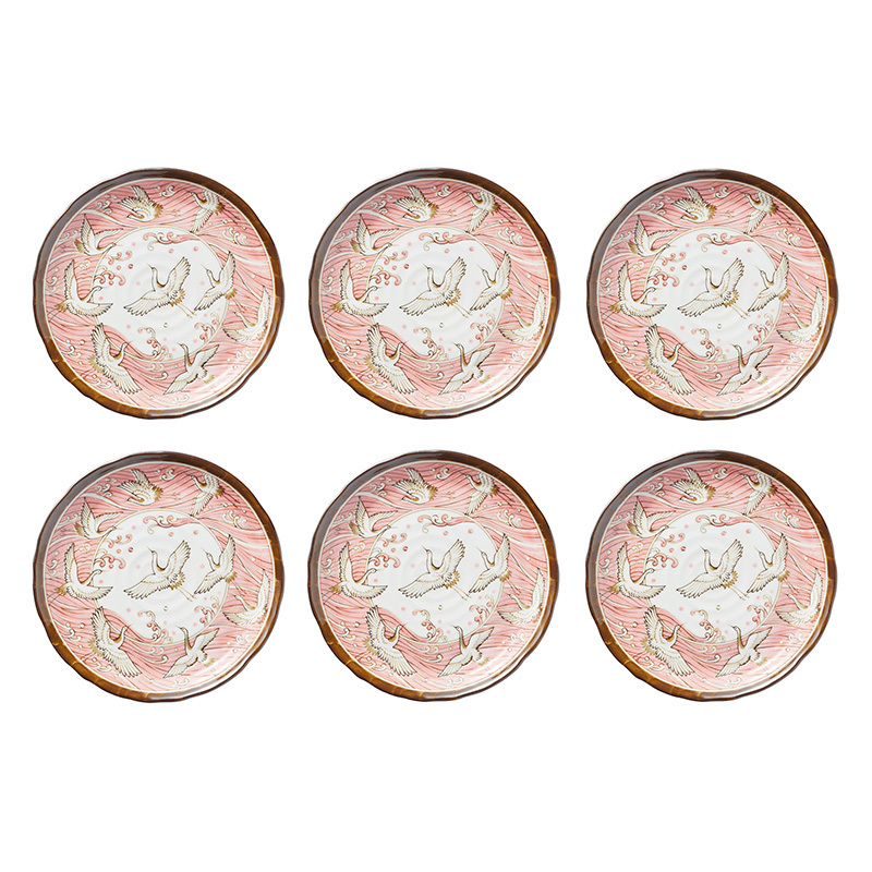 Crane Porcelain Dinner Plates