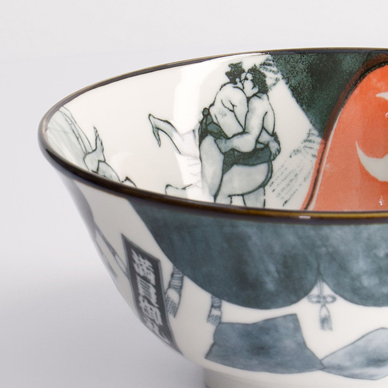 Asakusa Sumo Porcelain Bowls