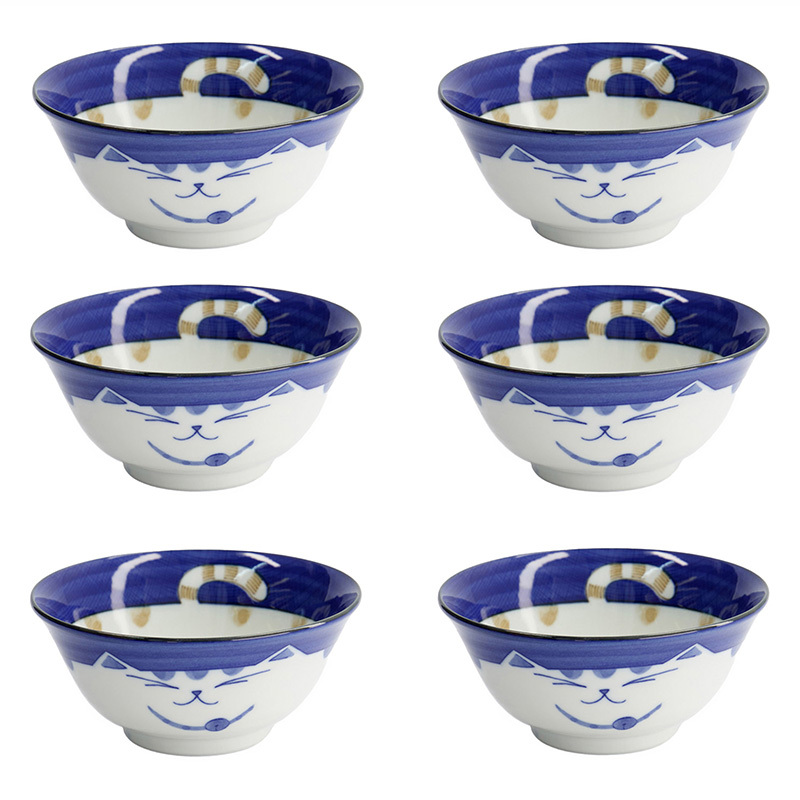 Kawaii Neko Cat 15 x 7cm Porcelain Tayo Bowls