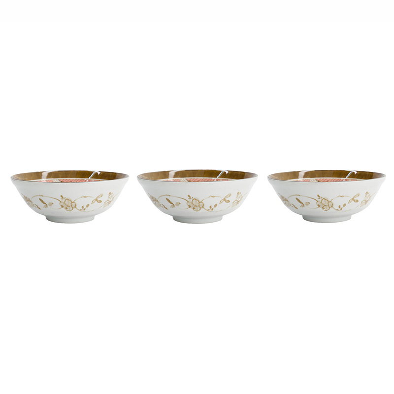 Light Blue Crane Porcelain Ramen Bowls