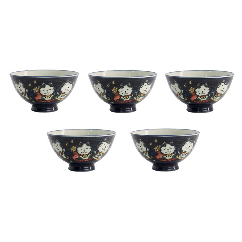 Kawaii Meow Cat Porcelain Rice Bowls