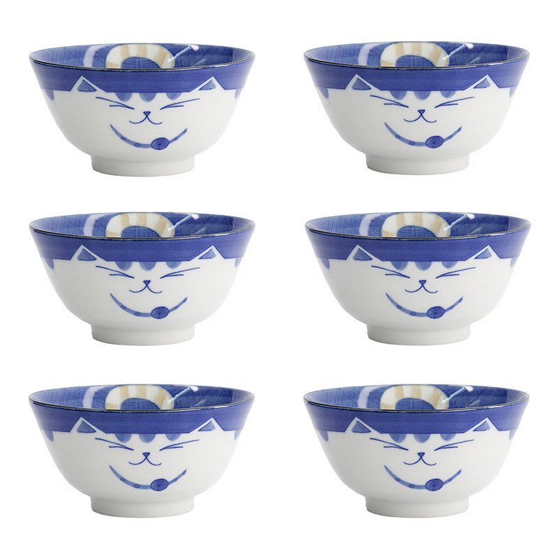 Kawaii Neko Cat 13 x 6.5cm Porcelain Tayo Bowls