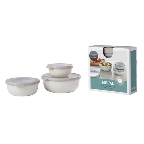 3 Piece Cirqula Round Food Storage Container Set