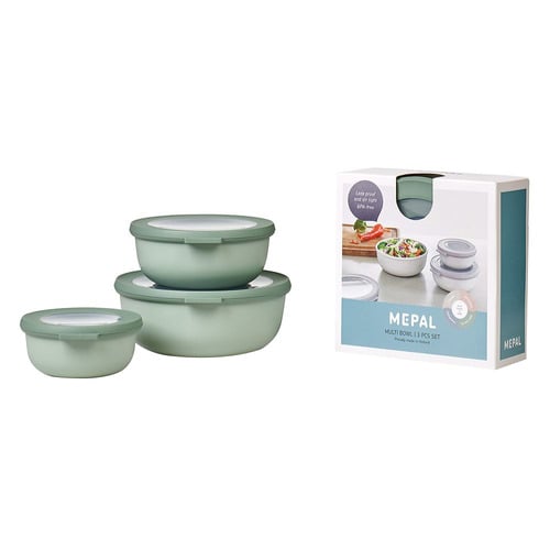 3 Piece Cirqula Round Food Storage Container Set