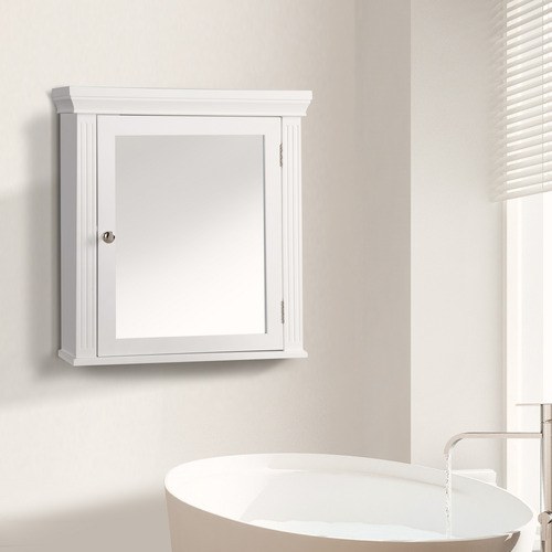 Stratford 470mm White Mirrored Shaving Cabinet