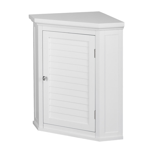 Glancy 572mm White Wall Hung Corner Bathroom Cabinet