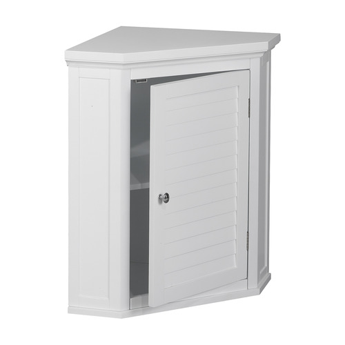 Glancy 572mm White Wall Hung Corner Bathroom Cabinet