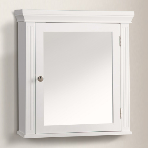 Stratford 470mm White Mirrored Shaving Cabinet