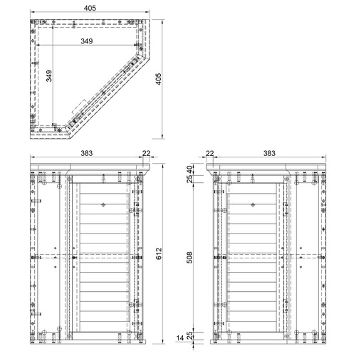 Glancy 572mm White Wall Hung Corner Bathroom Cabinet