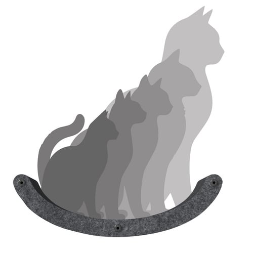 Pryde Curved Cat Climber Wall Shelf