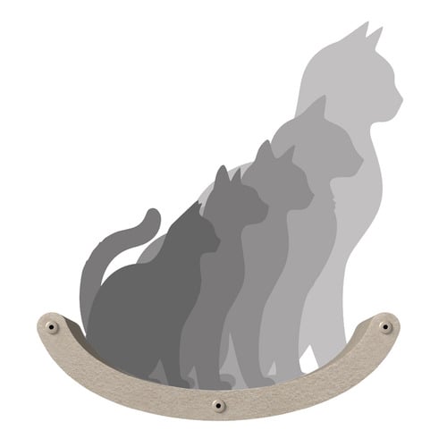 Pryde Curved Cat Climber Wall Shelf