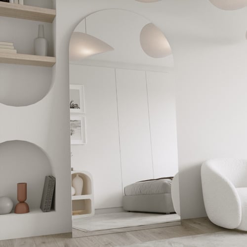 Noir Arched Bathroom Mirror