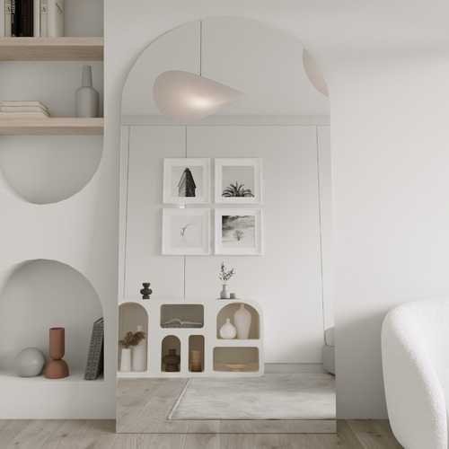 Noir Arched Bathroom Mirror