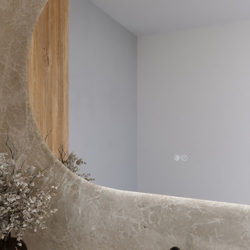Yaromir 800 x 1200mm Oval LED Bathroom Mirror