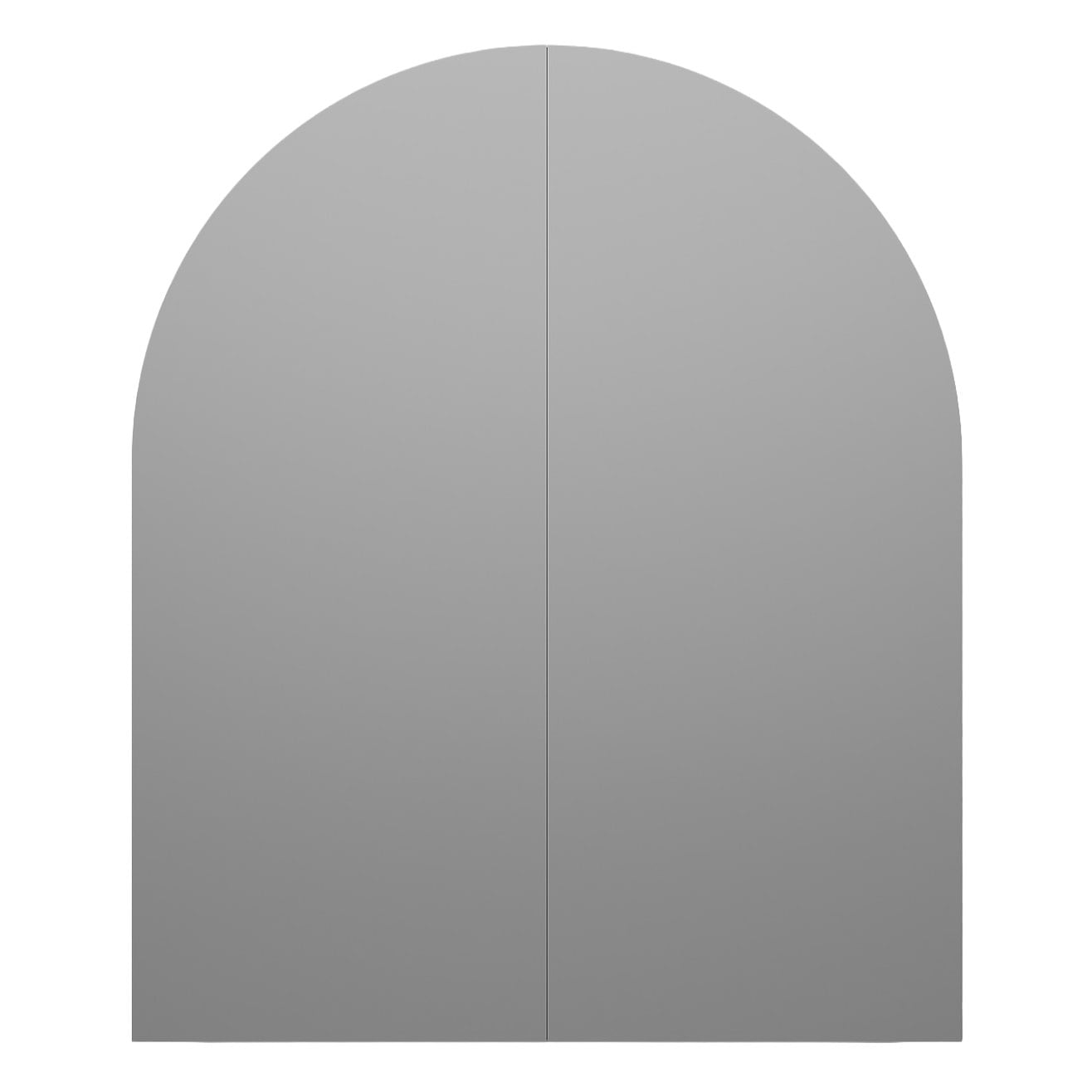 Massey 900mm White Arch Mirrored Shaving Cabinet with Glass Shelves