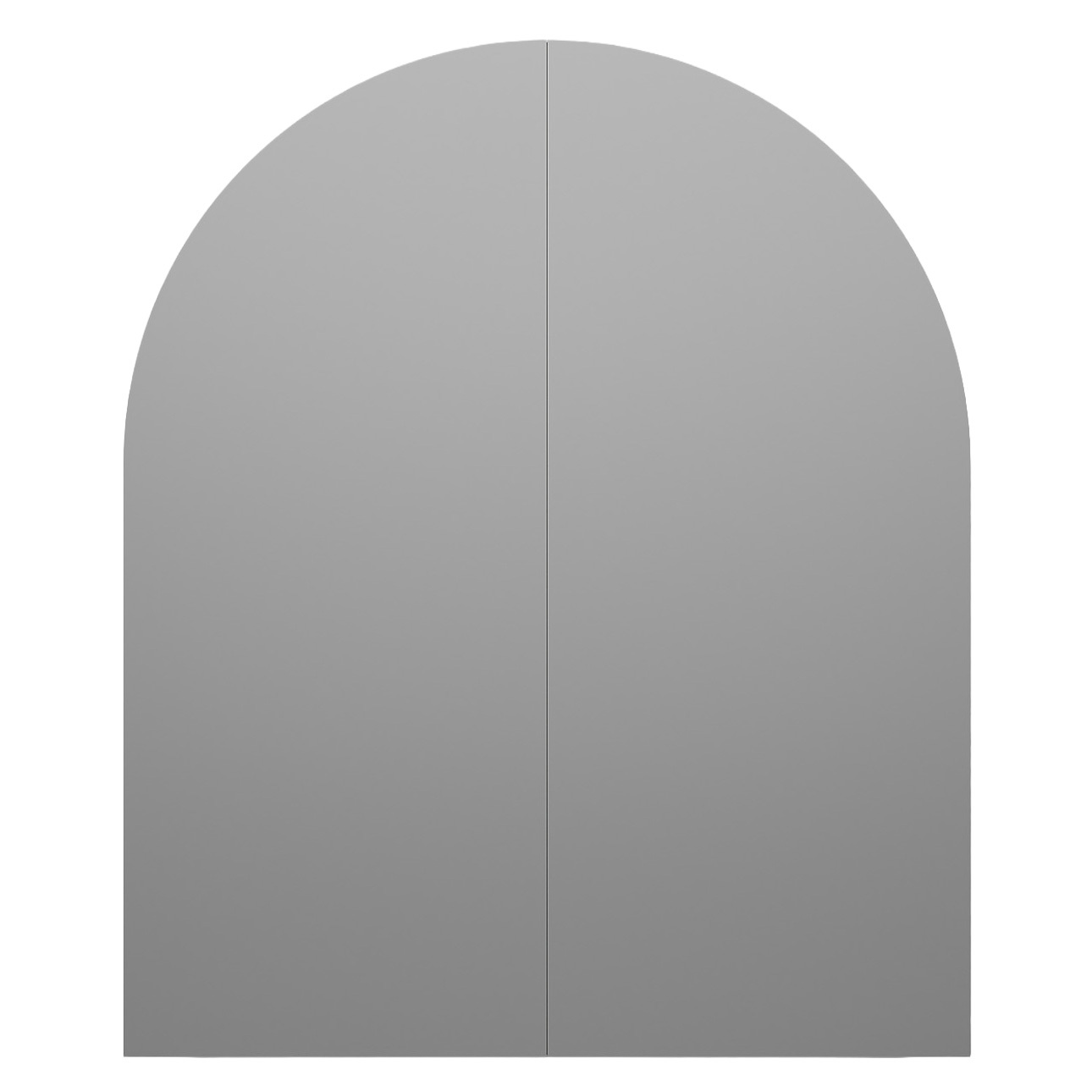 Massey 750mm White Arch Mirrored Shaving Cabinet with Glass Shelves